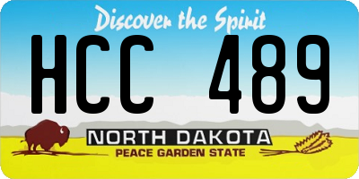 ND license plate HCC489