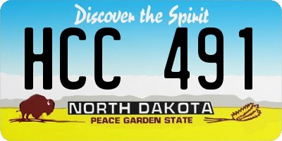 ND license plate HCC491