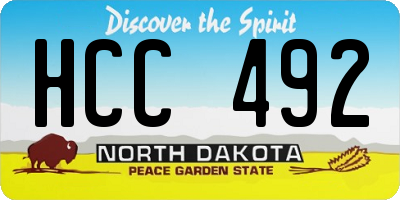 ND license plate HCC492