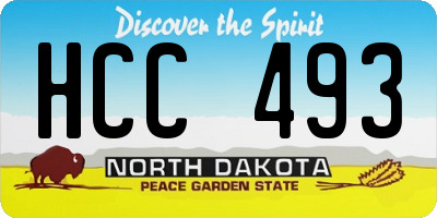 ND license plate HCC493