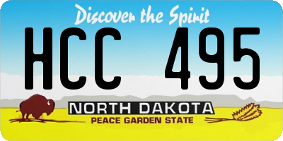 ND license plate HCC495