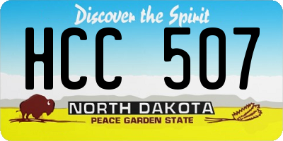 ND license plate HCC507