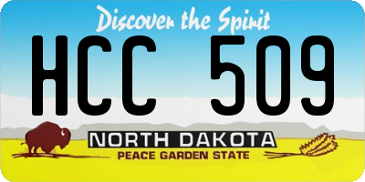 ND license plate HCC509