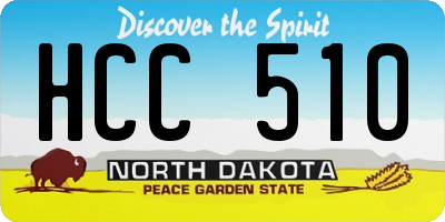 ND license plate HCC510