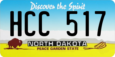 ND license plate HCC517