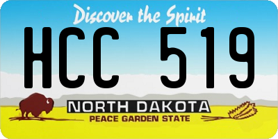 ND license plate HCC519