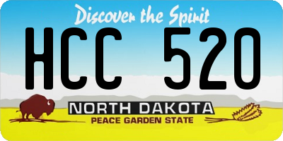 ND license plate HCC520