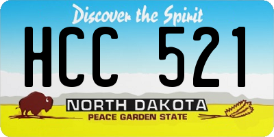 ND license plate HCC521