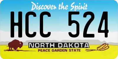 ND license plate HCC524