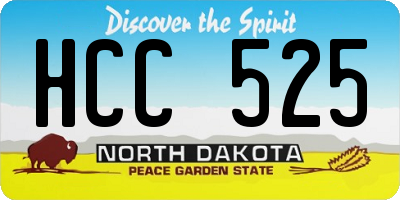 ND license plate HCC525