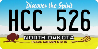 ND license plate HCC526