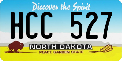 ND license plate HCC527