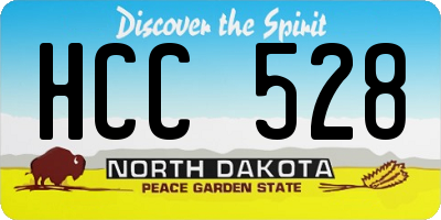 ND license plate HCC528