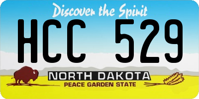 ND license plate HCC529