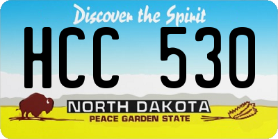 ND license plate HCC530