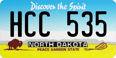 ND license plate HCC535