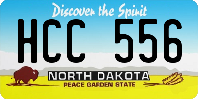 ND license plate HCC556