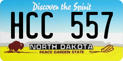 ND license plate HCC557