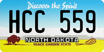 ND license plate HCC559