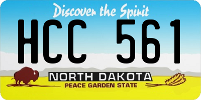 ND license plate HCC561