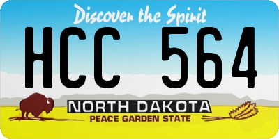 ND license plate HCC564