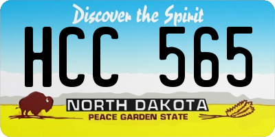 ND license plate HCC565