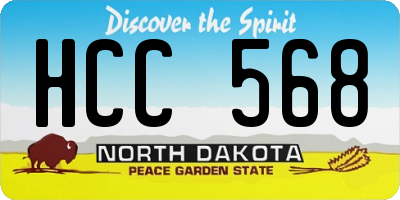 ND license plate HCC568