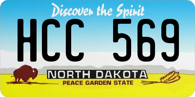 ND license plate HCC569