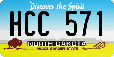 ND license plate HCC571