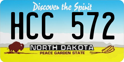 ND license plate HCC572