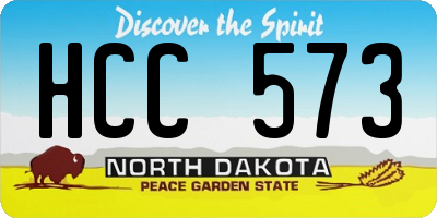 ND license plate HCC573