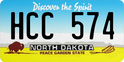 ND license plate HCC574