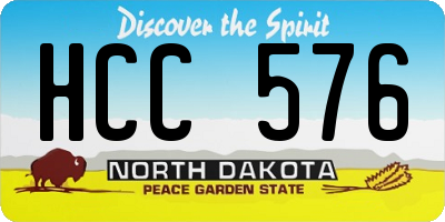 ND license plate HCC576