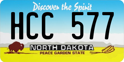 ND license plate HCC577