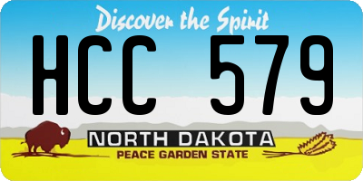 ND license plate HCC579