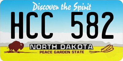 ND license plate HCC582