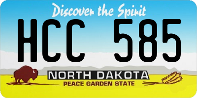 ND license plate HCC585