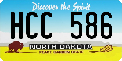 ND license plate HCC586