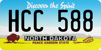 ND license plate HCC588