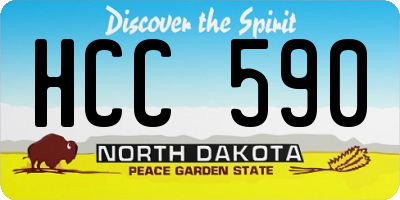 ND license plate HCC590