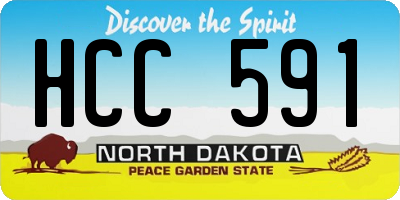 ND license plate HCC591