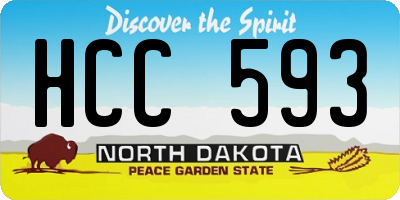 ND license plate HCC593