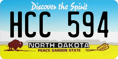 ND license plate HCC594