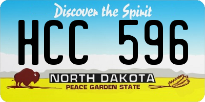 ND license plate HCC596