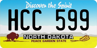 ND license plate HCC599