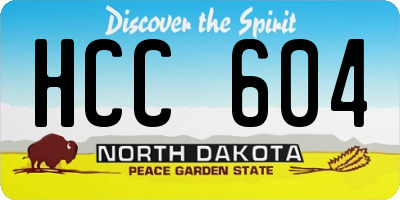 ND license plate HCC604