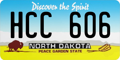 ND license plate HCC606