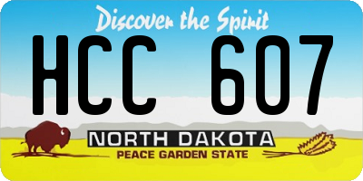 ND license plate HCC607