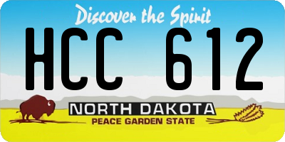 ND license plate HCC612