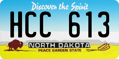 ND license plate HCC613